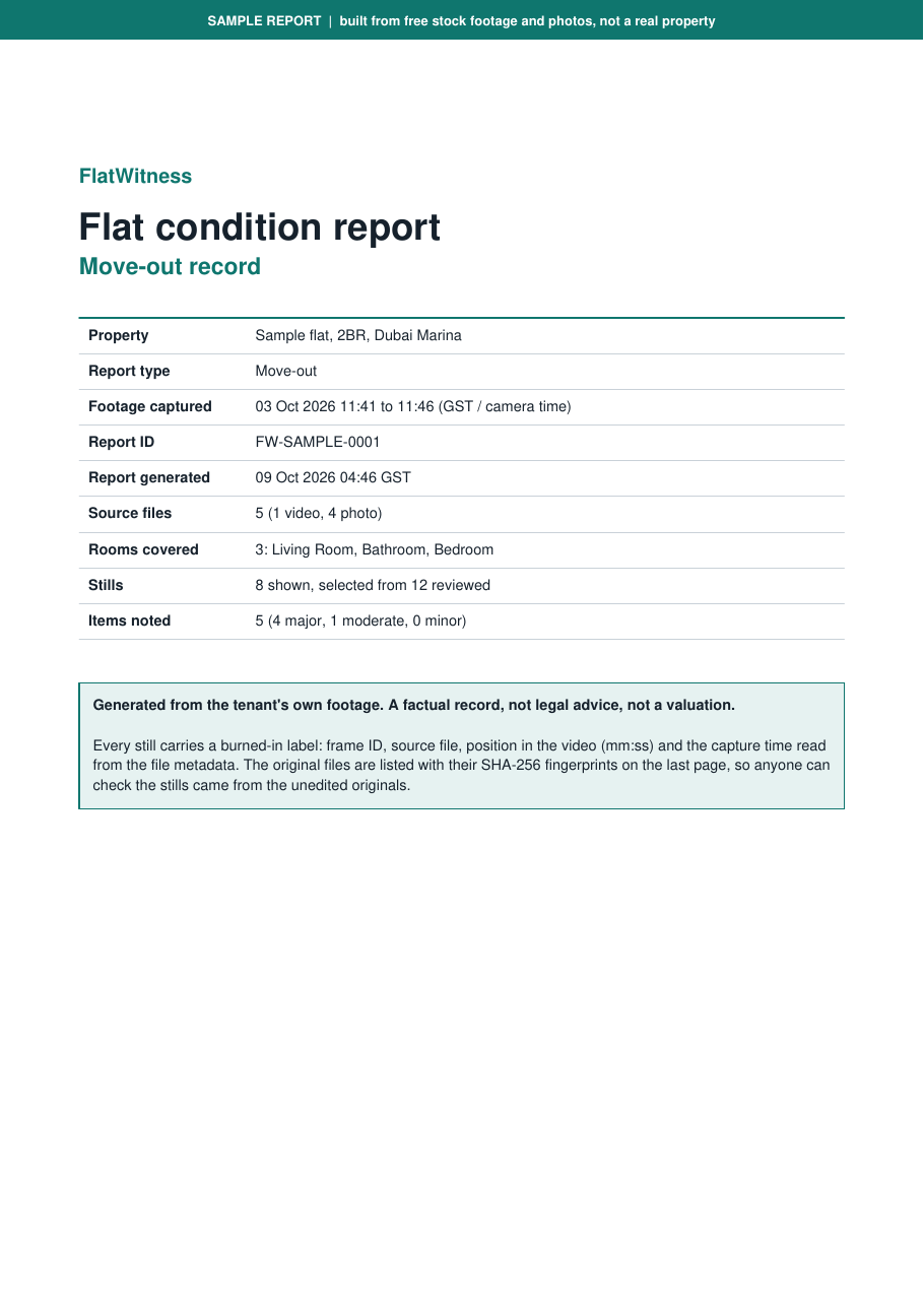 Sample report page