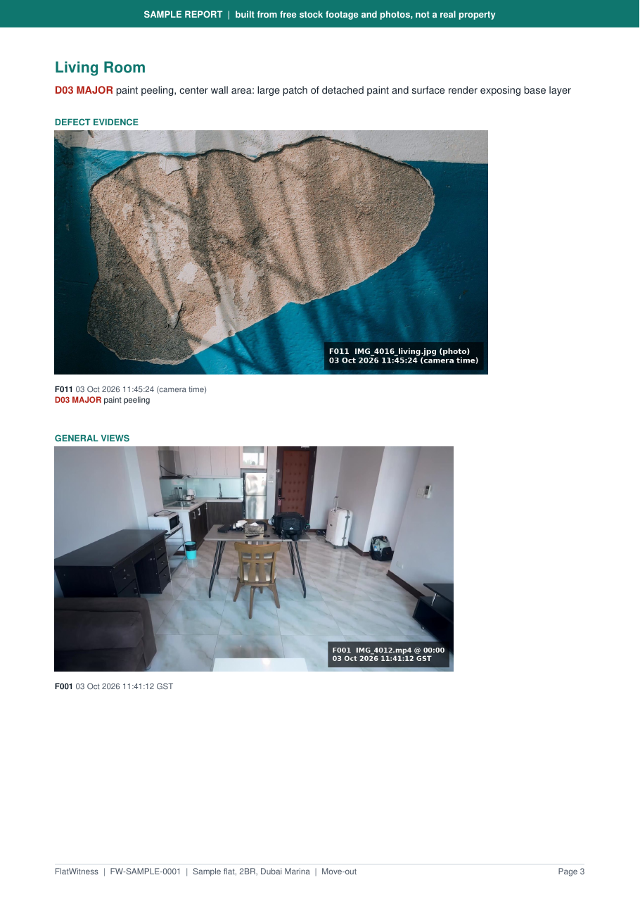 Sample report page
